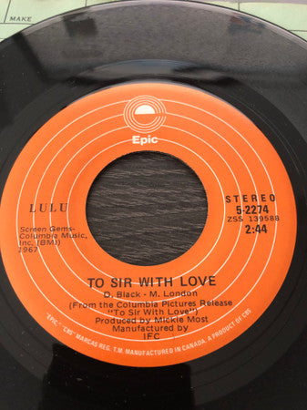 Lulu - To Sir With Love -