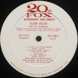 Glenn Miller And His Orchestra - Glenn Miller's Original Film Sound Tracks - 1958