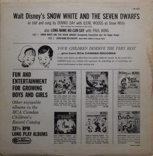 Dennis Day, Ilene Woods, Paul Wing - Walt Disney's Snow White And The Seven Dwarfs - 1960