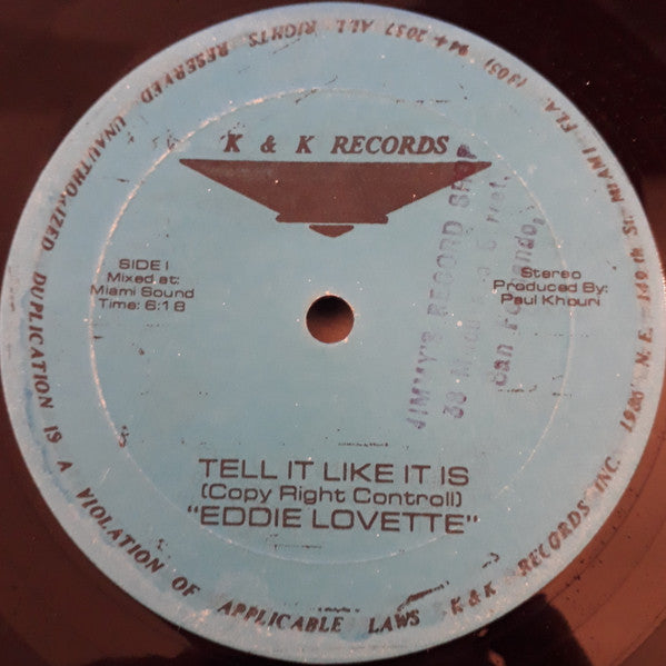 Eddie Lovette - Tell It Like It Is / Promises