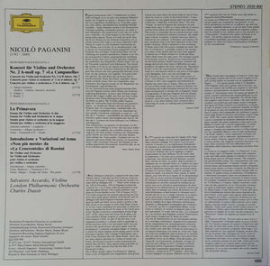 Nicolò Paganini - Concerto Per Violino N. 2 »La Campanella« · La Primavera · Non Più Mesta Vinyl Record