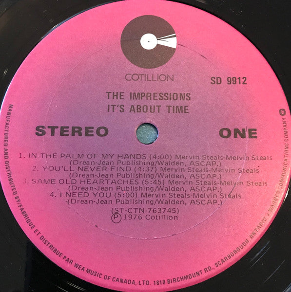 The Impressions - It's About Time
