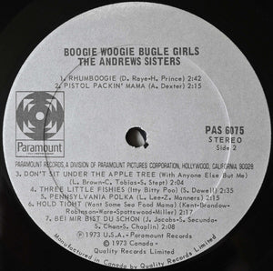Andrews Sisters, The - Boogie Woogie Bugle Girls - 1973