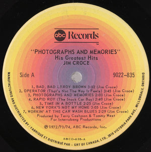Jim Croce - Photographs & Memories: His Greatest Hits - 1974