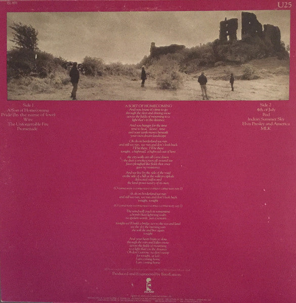 U2 - The Unforgettable Fire - 1984