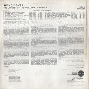 Quintette Du Hot Club De France - Swing '35-'39 - 1970