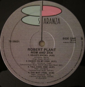 Robert Plant - Now And Zen Vinyl Record