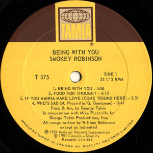 Smokey Robinson - Being With You - 1981