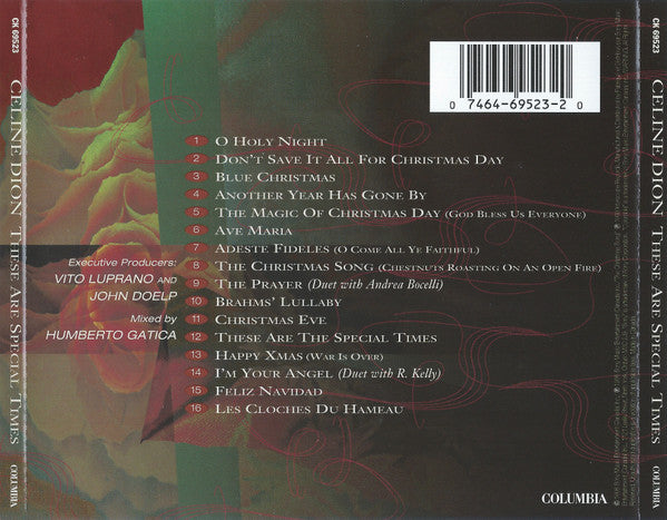 Céline Dion - These Are Special Times (CD) - 1998
