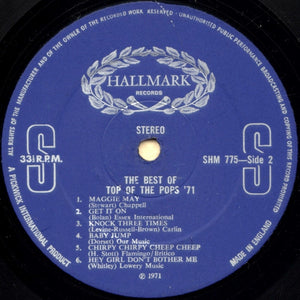 Various - The Best Of Top Of The Pops '71 Vinyl Record