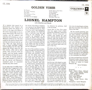 Lionel Hampton - Golden Vibes Vinyl Record