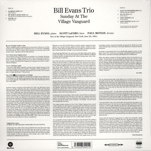 Bill Evans Trio, The - Sunday At The Village Vanguard - 2012