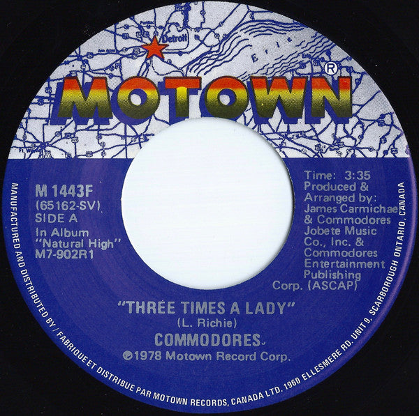 Commodores - Three Times A Lady - 1978