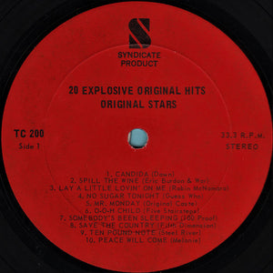 Various - 20 Explosive Hits By 20 Original Stars
