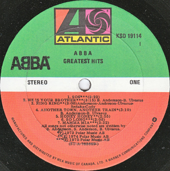 ABBA - Greatest Hits -