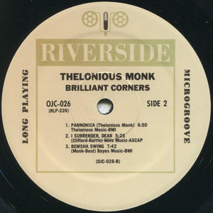 Thelonious Monk - Brilliant Corners Vinyl Record
