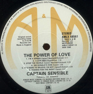 Captain Sensible - The Power Of Love - 1983