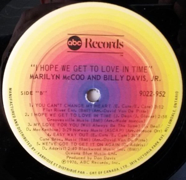 Marilyn McCoo & Billy Davis Jr. - I Hope We Get To Love In Time