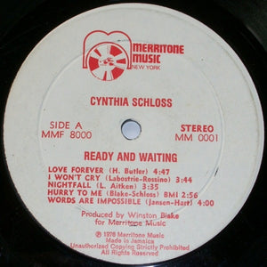 Cynthia Schloss - Ready And Waiting