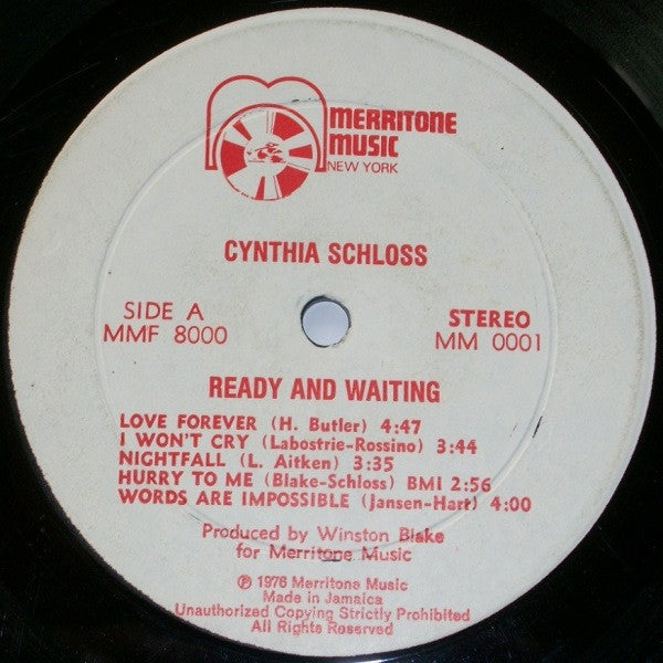 Cynthia Schloss - Ready And Waiting