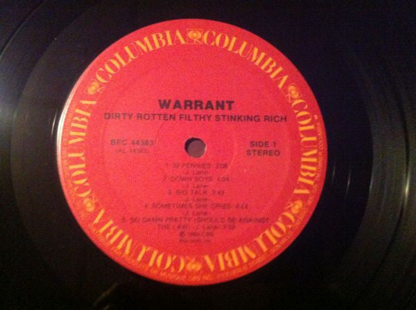 Warrant - Dirty Rotten Filthy Stinking Rich - 1989
