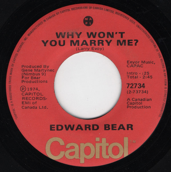 Edward Bear - Freedom For The Stallion - 1974