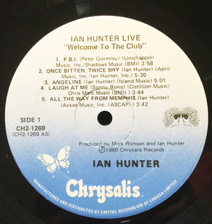 Ian Hunter - Welcome To The Club - Live - 1980