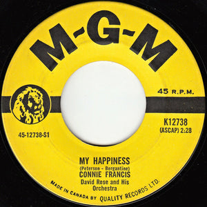 Connie Francis - My Happiness / Never Before - 1958