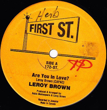Leroy Brown (2), Robbie Shakespeare - Are You In Love? -