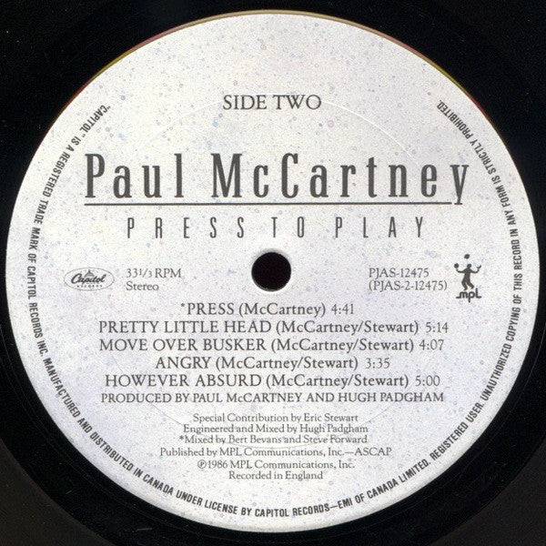 Paul McCartney - Press To Play