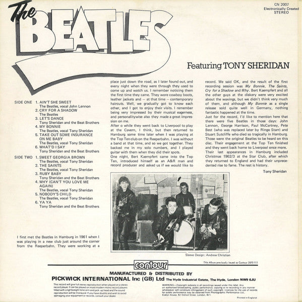 Beatles, The Featuring Tony Sheridan - The Beatles Featuring Tony Sheridan - 1974