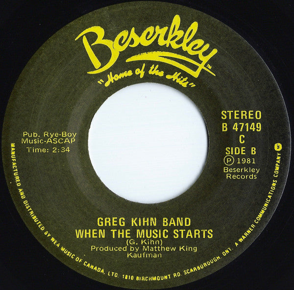 Greg Kihn Band - The Break Up Song (They Don't Write 'Em) - 1981