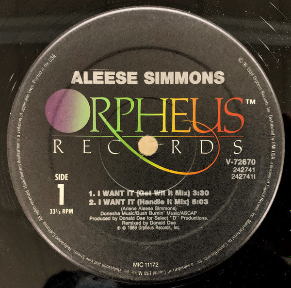 Aleese Simmons - I Want It