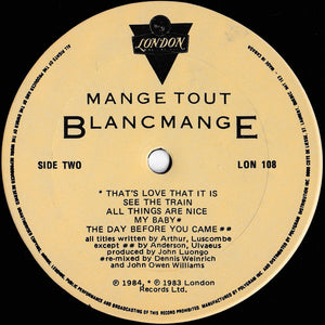 Blancmange - Mange Tout - 1984