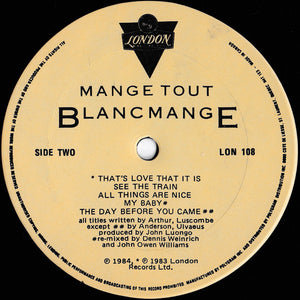 Blancmange - Mange Tout - 1984