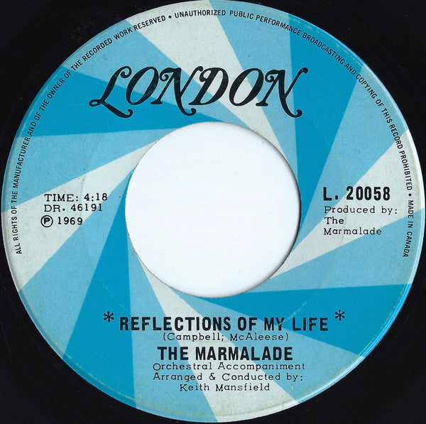 The Marmalade - Reflections Of My Life Vinyl Record