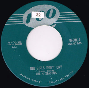 The Four Seasons - Big Girls Don't Cry