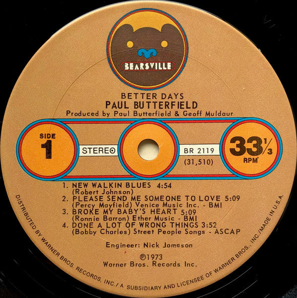 Paul Butterfield - Better Days - 1973