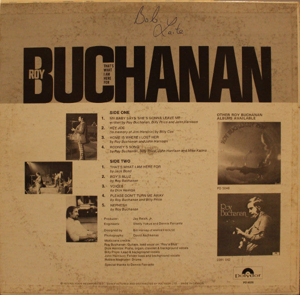 Roy Buchanan - That's What I Am Here For - 1973
