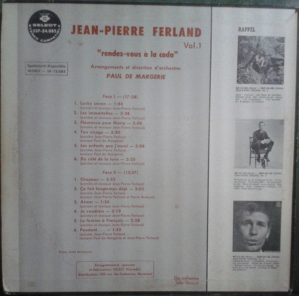 Jean-Pierre Ferland - Rendez-Vous À La Coda - Vol. 1