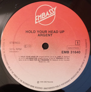 Argent - Hold Your Head Up - 1978