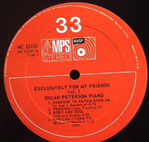 Oscar Peterson - Exclusively For My Friends - 1972