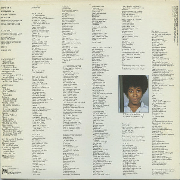 Joan Armatrading - Me Myself I - 1980