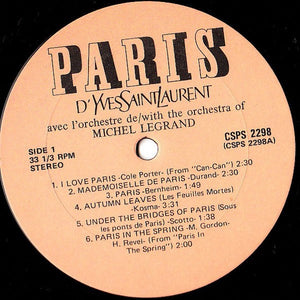 Michel Legrand Et Son Orchestre - Paris D'Yves Saint Laurent - 1983