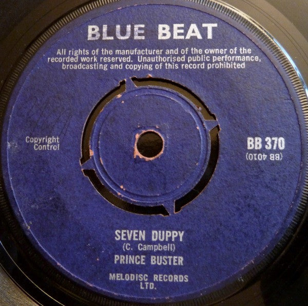 Prince Buster - Shanty Town / Seven Duppy - 1967