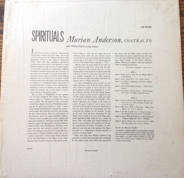 Marian Anderson - Spirituals