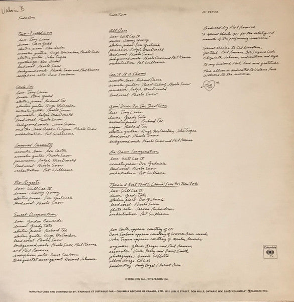 Phoebe Snow - Second Childhood - 1976