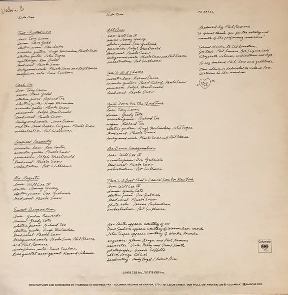 Phoebe Snow - Second Childhood - 1976