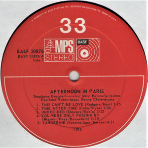 Stéphane Grappelli - Afternoon In Paris