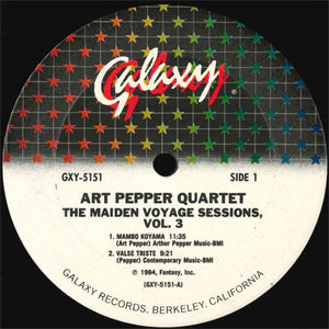 Art Pepper Quartet - The Maiden Voyage Sessions, Vol. 3 - 1984